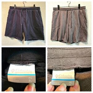 Columbia Men's Sweat Shorts 2 Pairs Navy And Grey, Sz XL